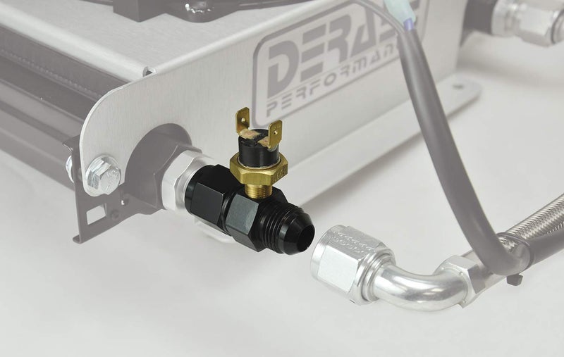 Derale 35020 -6AN x -6AN Premium 180 Degree In-Line Fluid Thermostat - Image 2